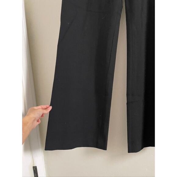 Talbots Pants Women's 10 Long Black Classic Wool Blend Side Zipper - Picture 6 of 12